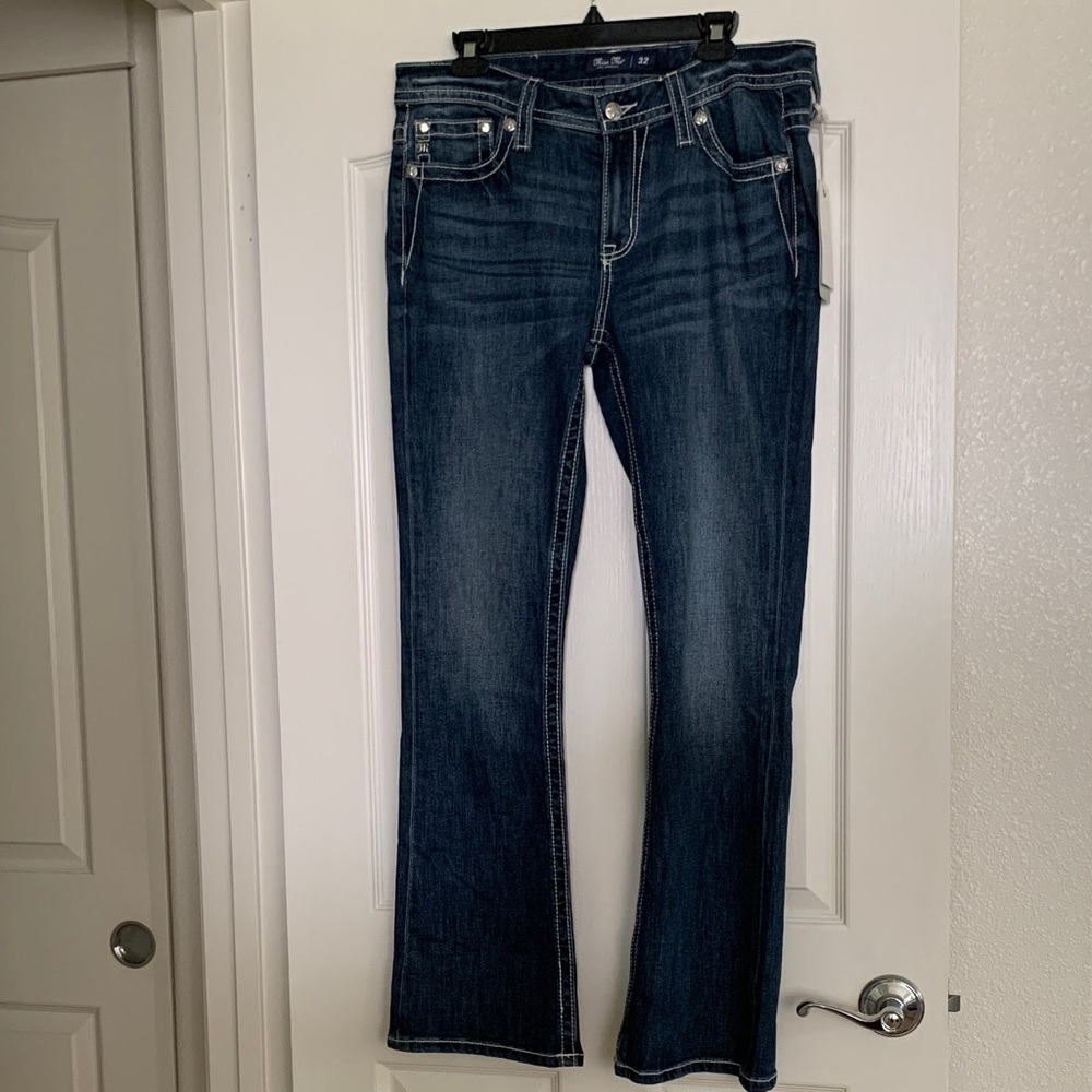 NWT Miss Me Dark Blue Boot Cut Jeans